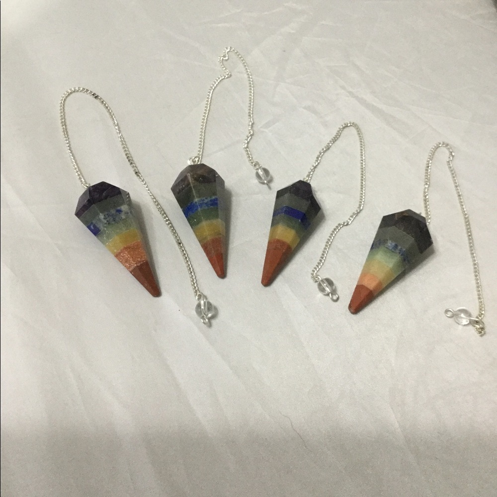 Seven Chakra Layers Gemstone Pendulum